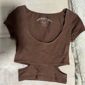 Aeropostale Seriously Soft Brown Crop Top